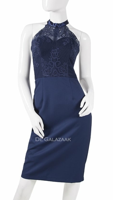 blauw cocktailjurkje blauw cocktailjurkje